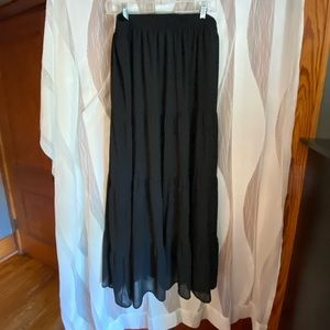 Torrid Gothic/Witch Black Semi Sheer Long Maxi Skirt